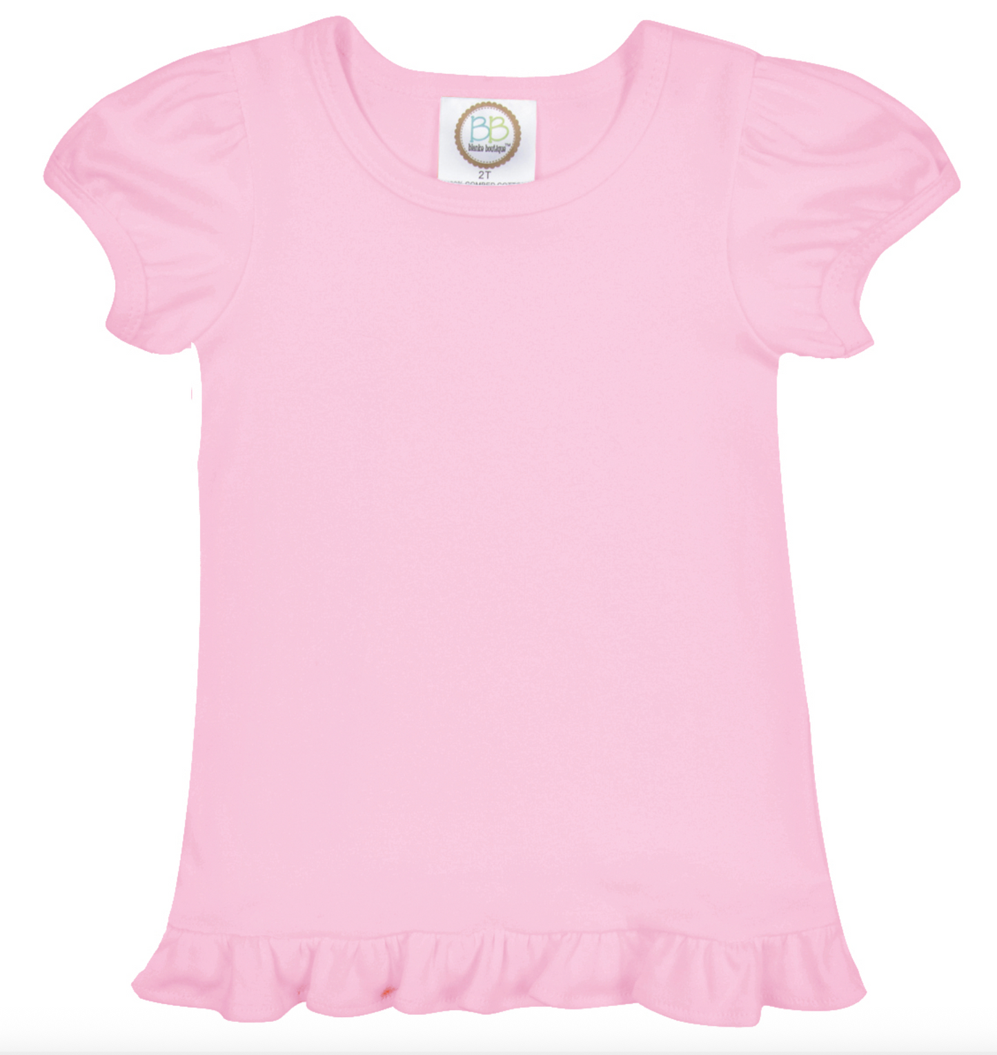 π Girlsβ Ruffle Shirt β Blue Angels Four Diamond Embroidery π