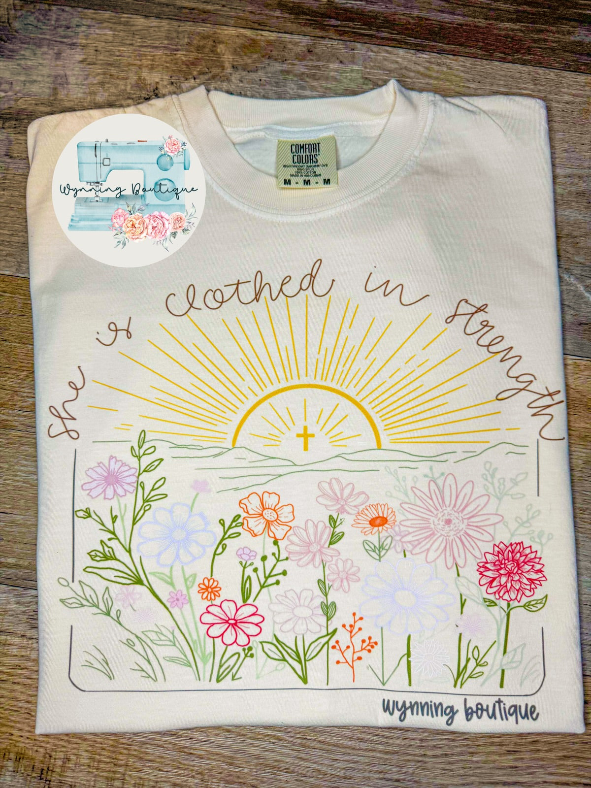 She is Clothed in Strength Tee