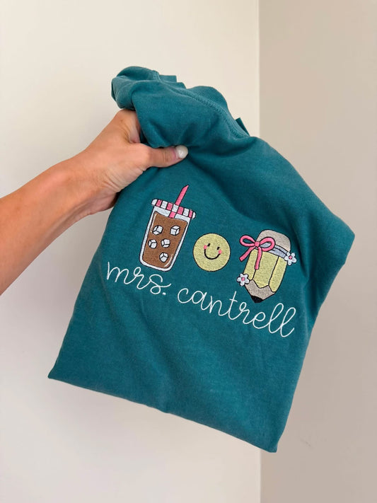 Custom Embroidered Trio Teacher Shirt
