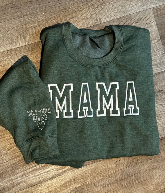 Blocked Mama Crewneck