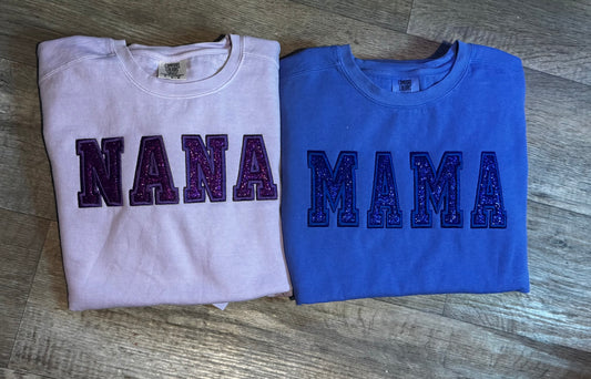 Glittered Mama Crewneck
