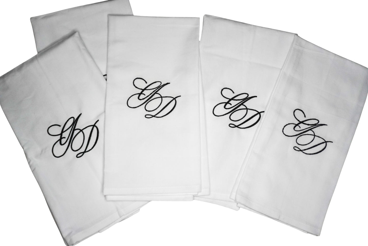 Embroidered Monogram Tea Towel