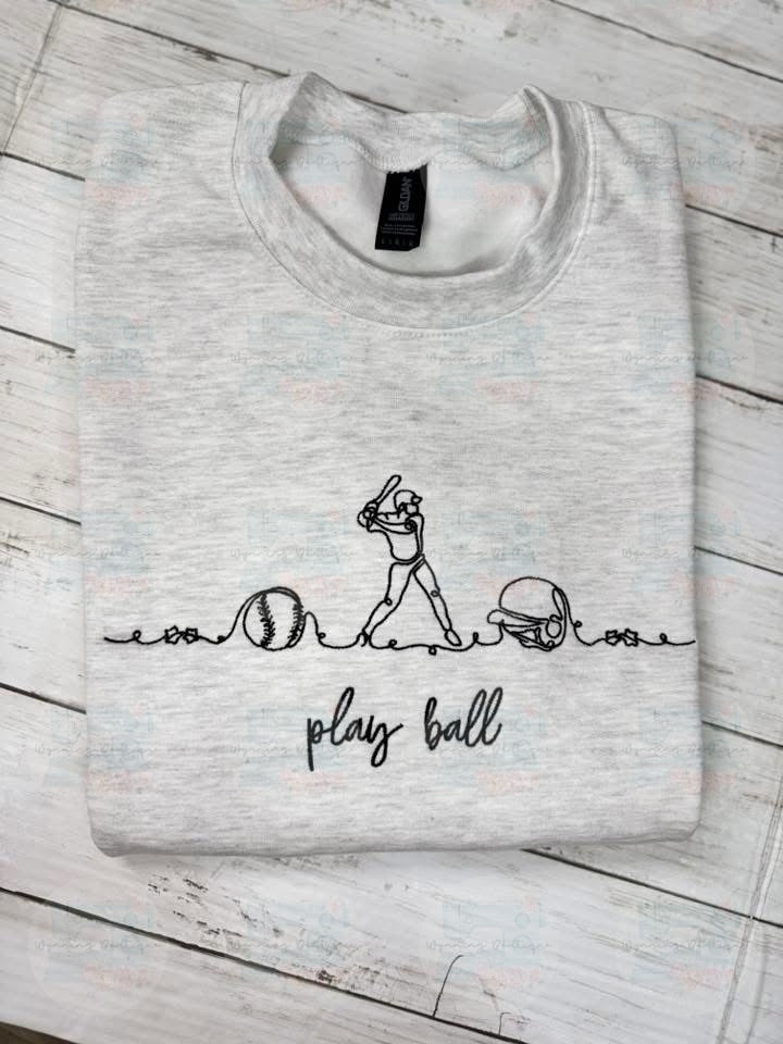 Play Ball Embroidered Sweatshirt